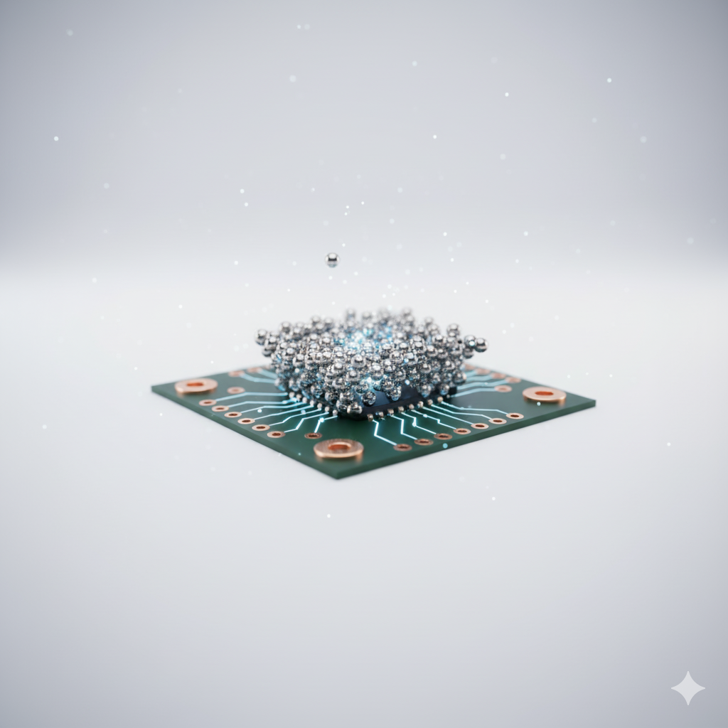 Nickel nanopowder illustration